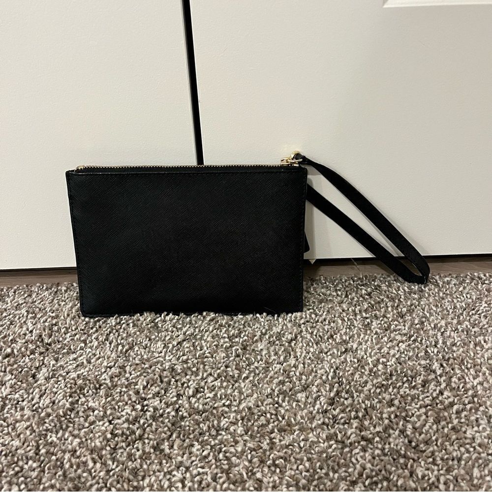 Kate Spade Black Laurel Way Saffiano Leather Wristlet - Picture 7 of 14